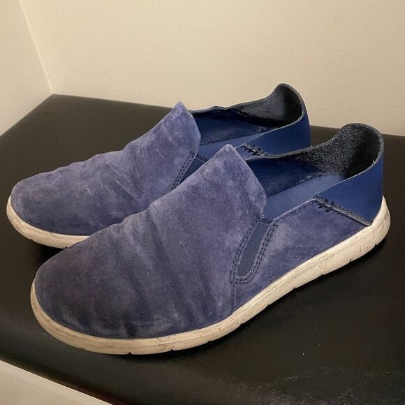 UGG KNOX BLUE SUEDE SLIP ON SNEAKERS / LOAFERS - MEN'S 8 - Picture 3 of 7